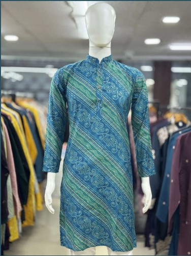 Bandhni Print Mens Kurta